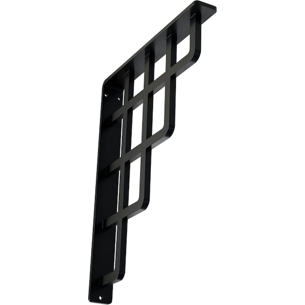 Ekena Millwork Diane Wrought Iron Bracket, (Single center brace), Powder Coated Black 1 1/2"W x 10"D x 12"H BKTM01X10X12SDI - main